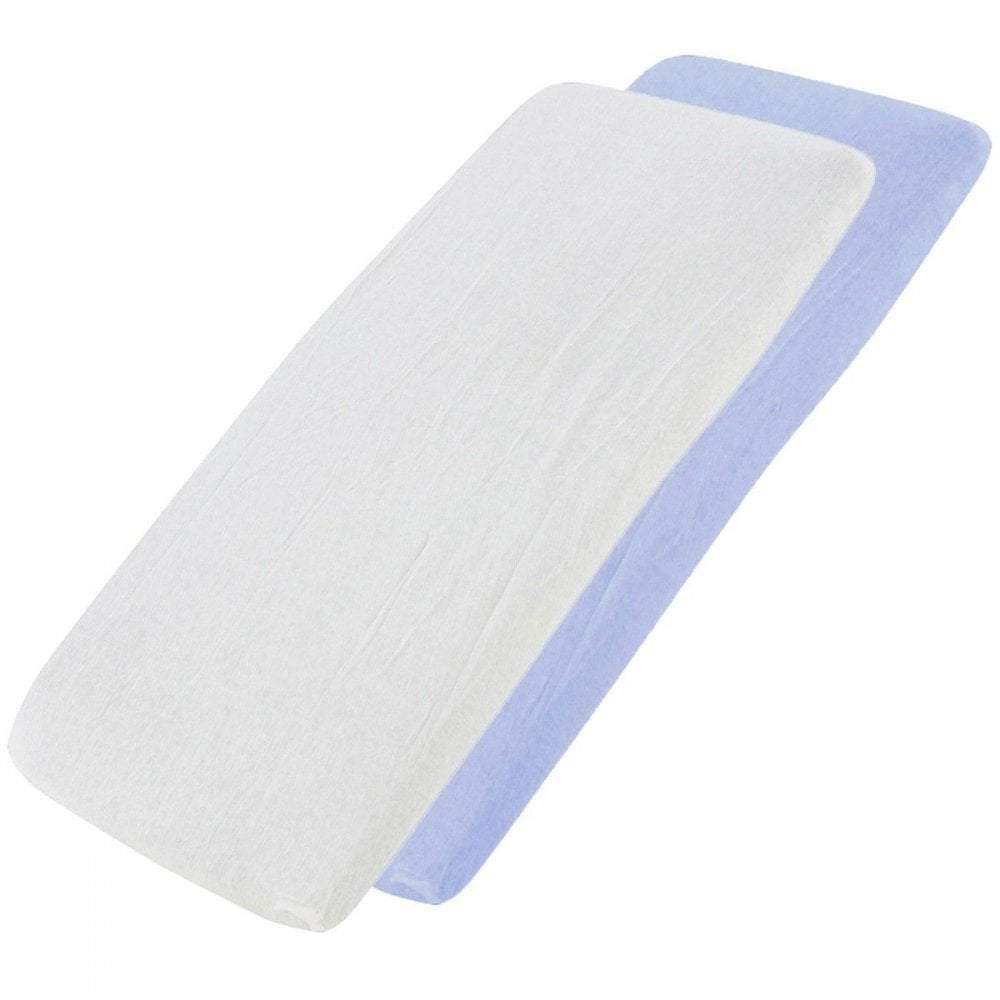 Crib Jersey Fitted Sheets 100% Cotton 40x90cm - Pack Of 2 - Fits All Models - For Your Little One