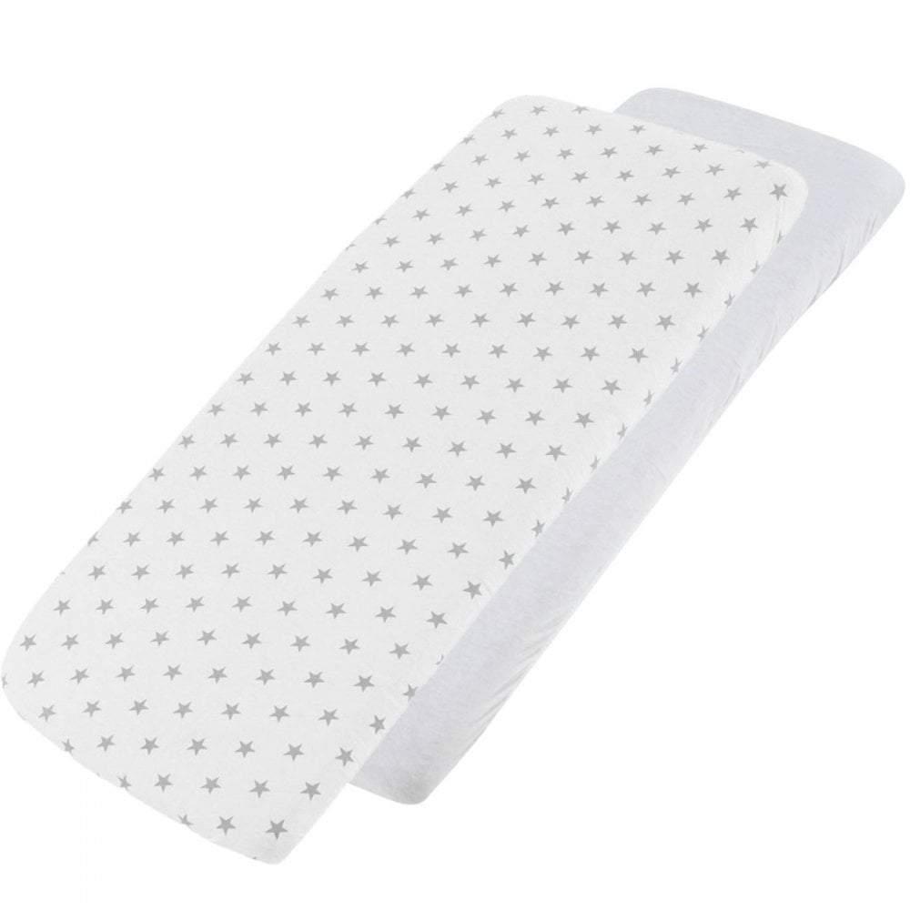 Crib Jersey Fitted Sheets 100% Cotton 40x90cm - Pack Of 2 - Fits All Models -  | For Your Little One