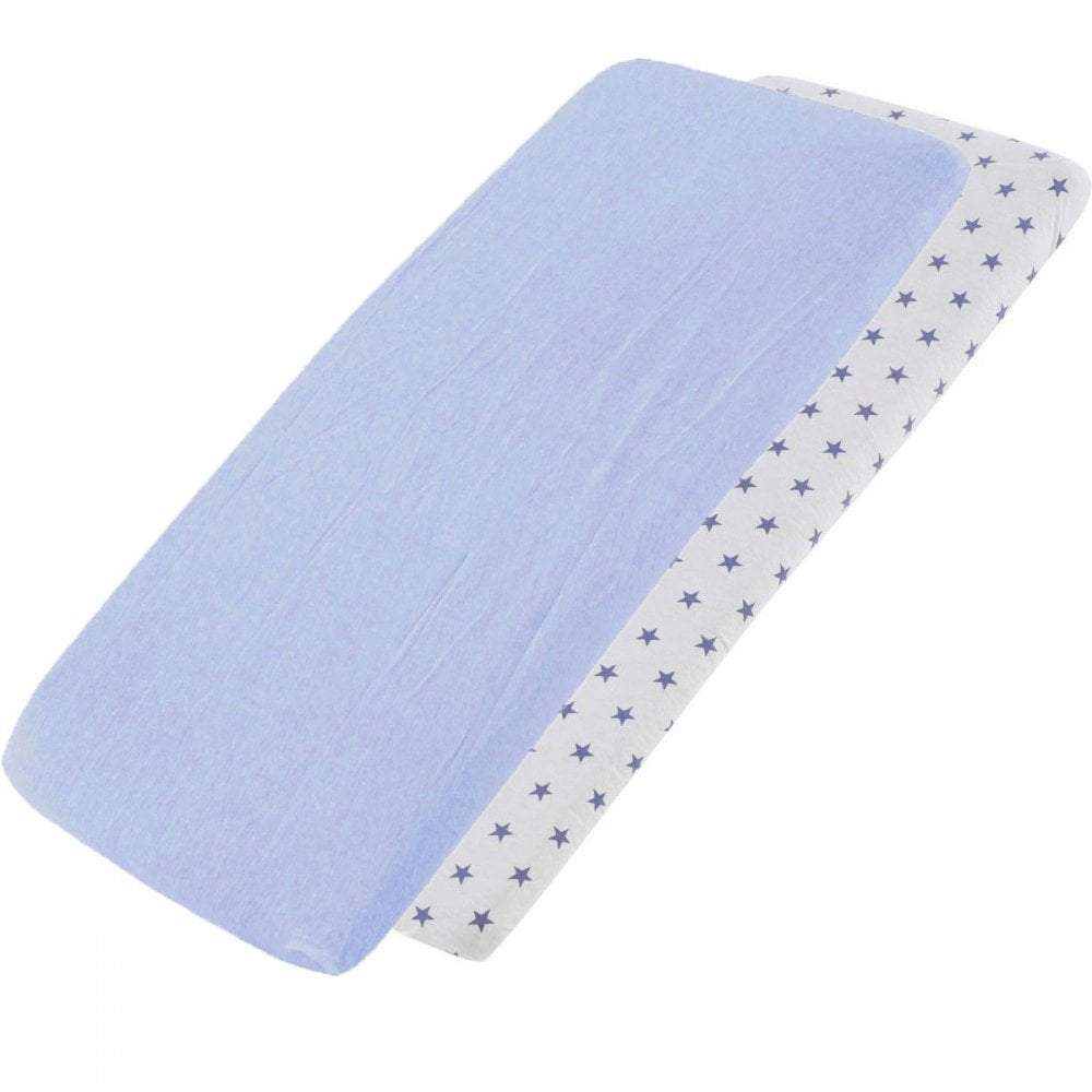 Crib Jersey Fitted Sheets 100% Cotton 40x90cm - Pack Of 2 - Fits All Models -  | For Your Little One