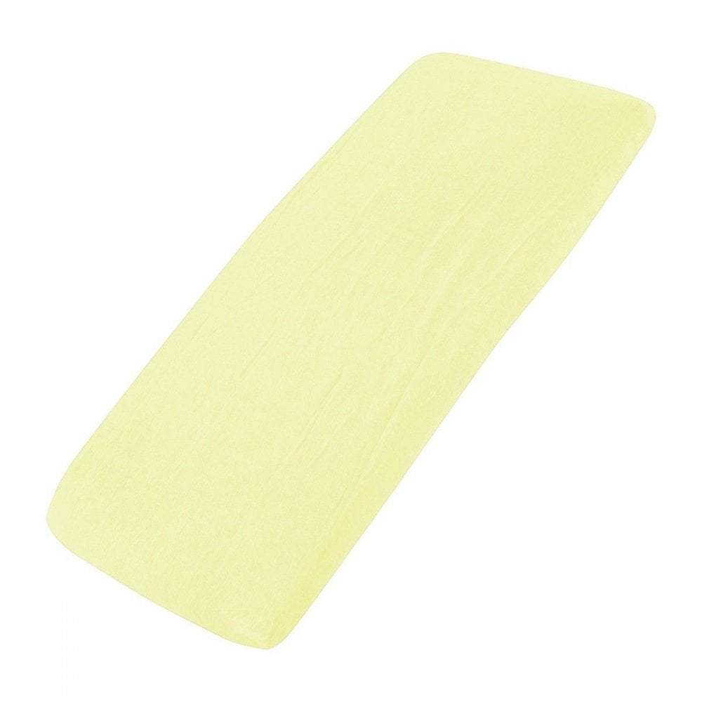 Travel Cot Fitted Sheet 100% Cotton 95x65cm - Lemon | For Your Little One