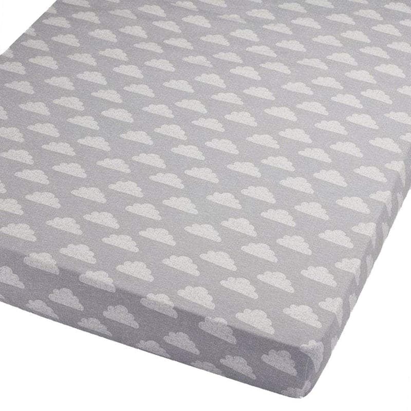 Cot Bed Jersey Fitted Sheets 100% Cotton 140x70cm - Pack Of 2 - Clouds | For Your Little One