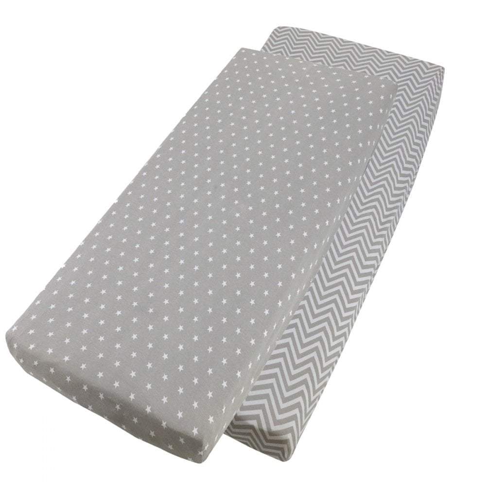 Crib Jersey Fitted Sheets 100% Cotton 40x90cm - Pack Of 4 - Fits All Models - For Your Little One