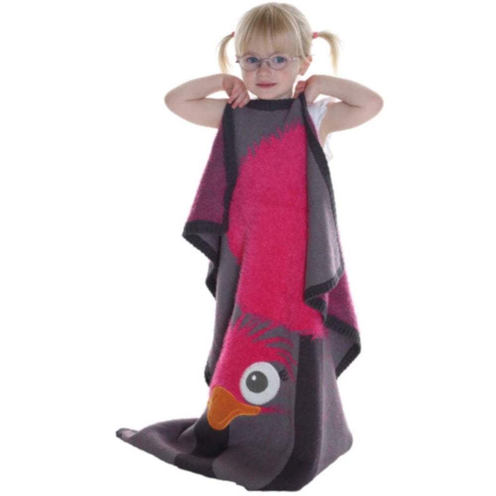 Bizzi Growin Knitted Blanket - Olive The Ostrich - For Your Little One