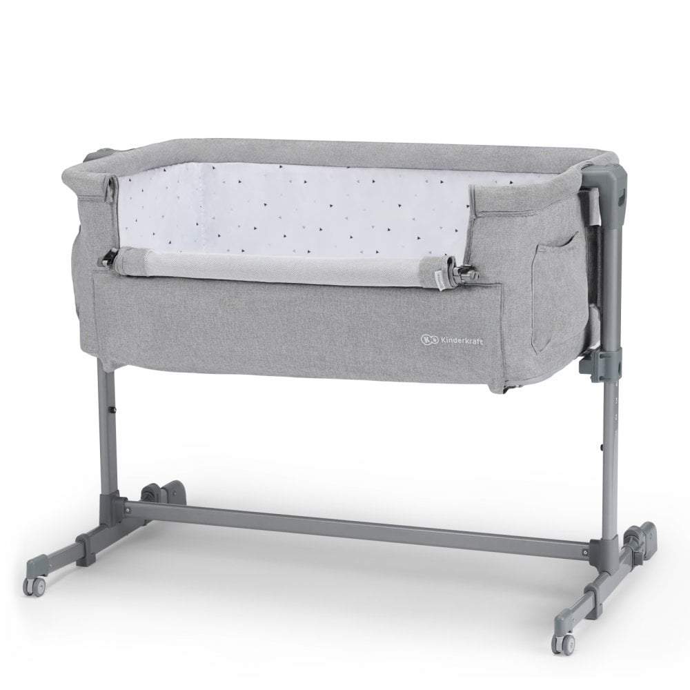 Kinderkraft Neste Up Bedside Crib - Light Melange -  | For Your Little One