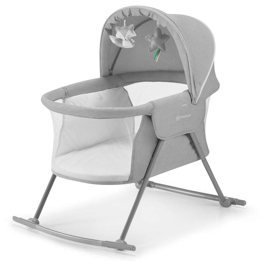 Kinderkraft Lovi 3 in 1 Baby Crib- Grey -  | For Your Little One