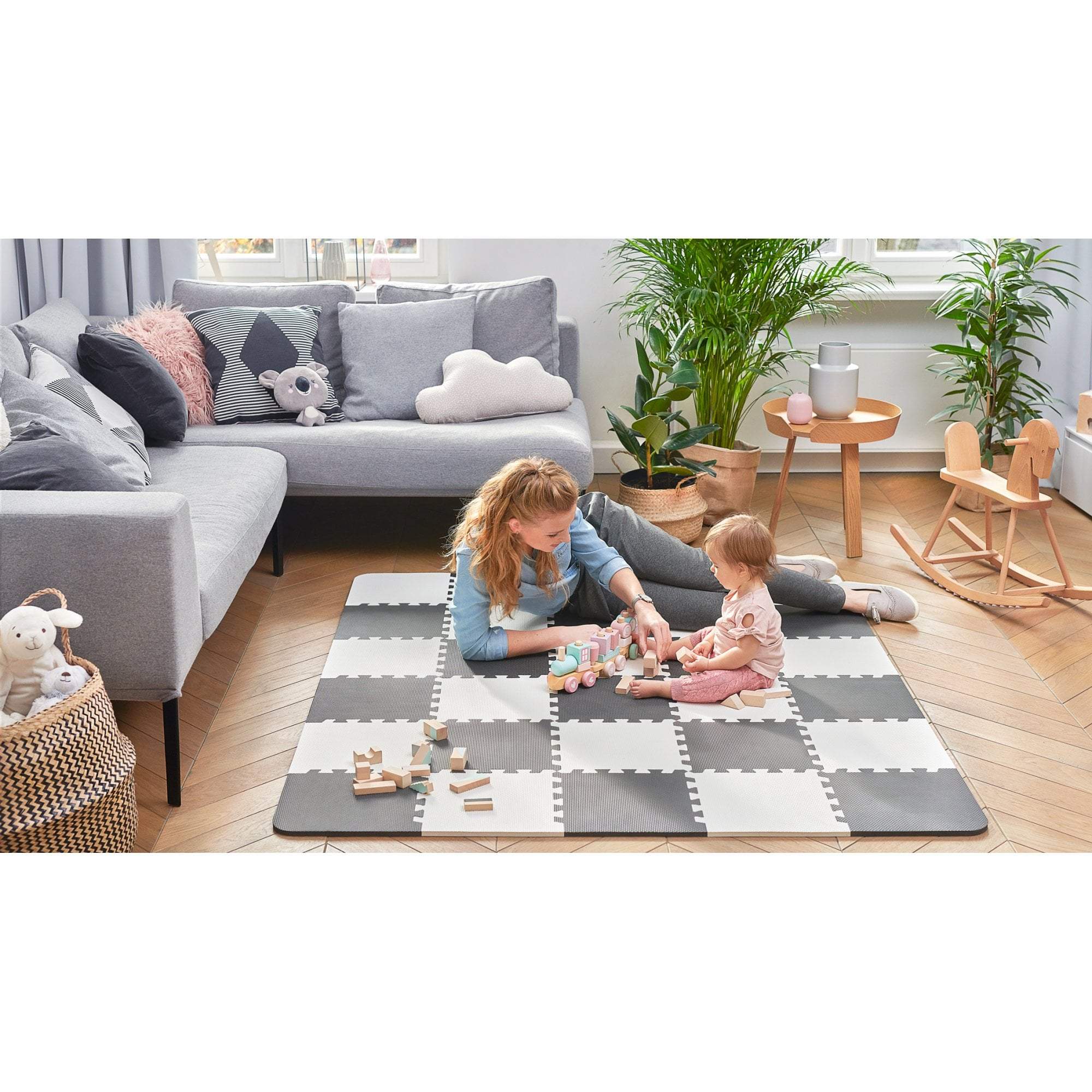 Kinderkraft Luno Foam Floor Tiles - Black -  | For Your Little One