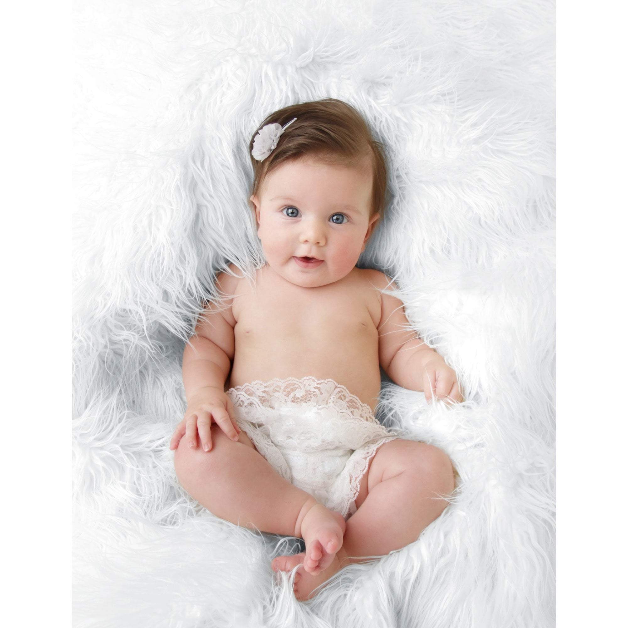 Luxury Faux Fur Baby Blanket  - White -  | For Your Little One