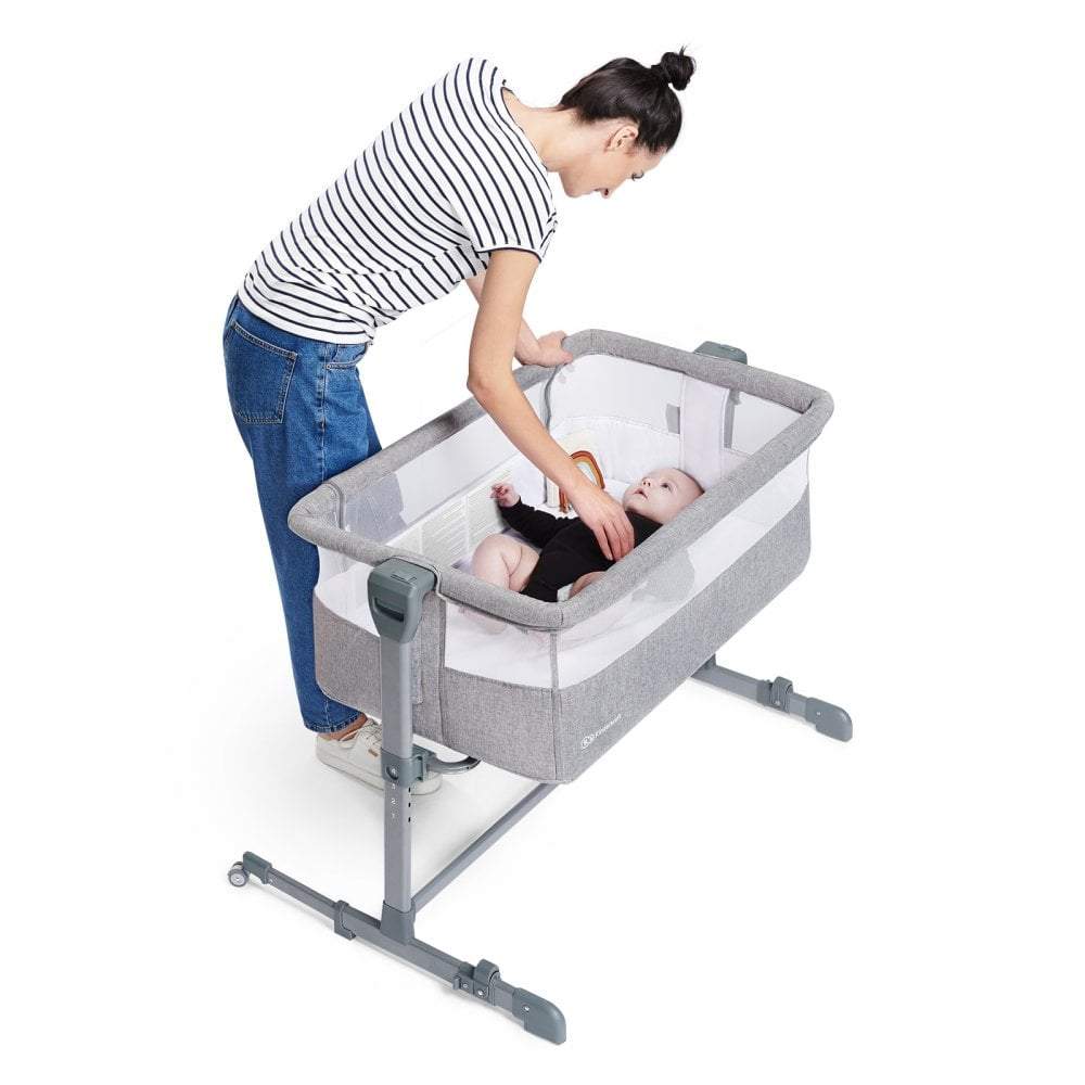 Kinderkraft Neste Air Bedside Crib - Grey -  | For Your Little One