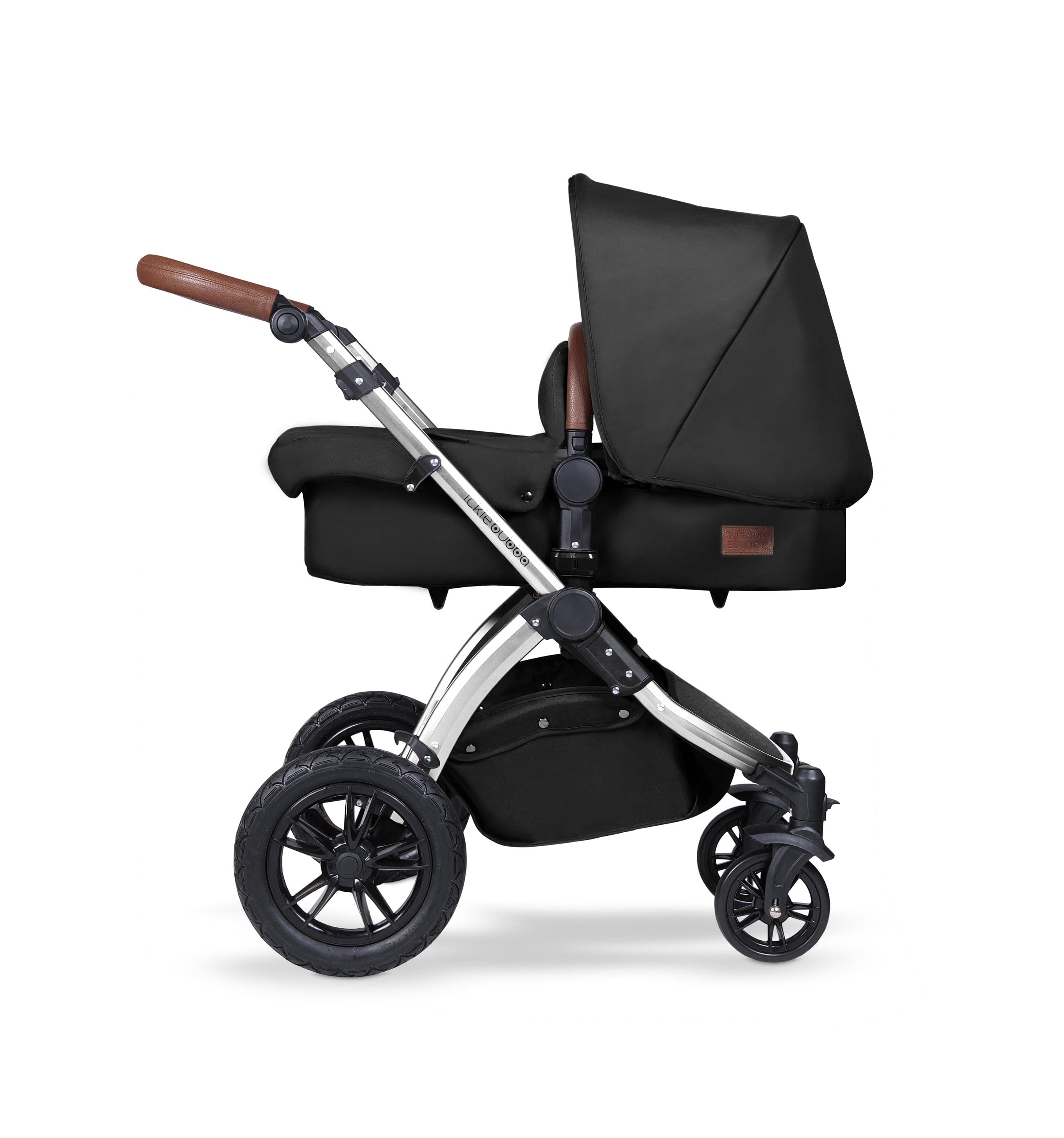Ickle Bubba Stomp V4 2 In 1 Carrycot & Pushchair - Chrome / Midnight -  | For Your Little One