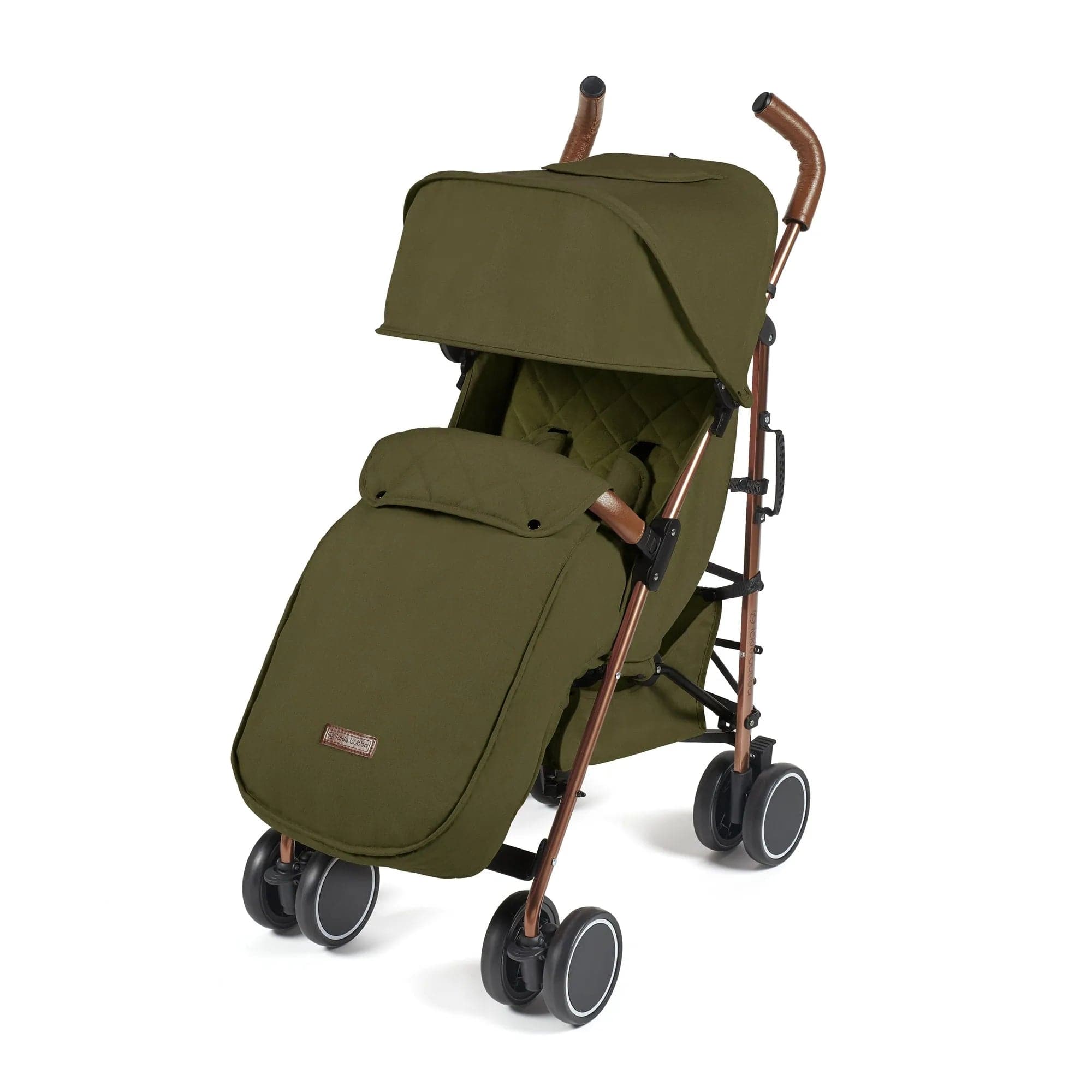 Ickle bubba Discovery Prime Stroller - Khaki on Rose Gold -  | For Your Little One