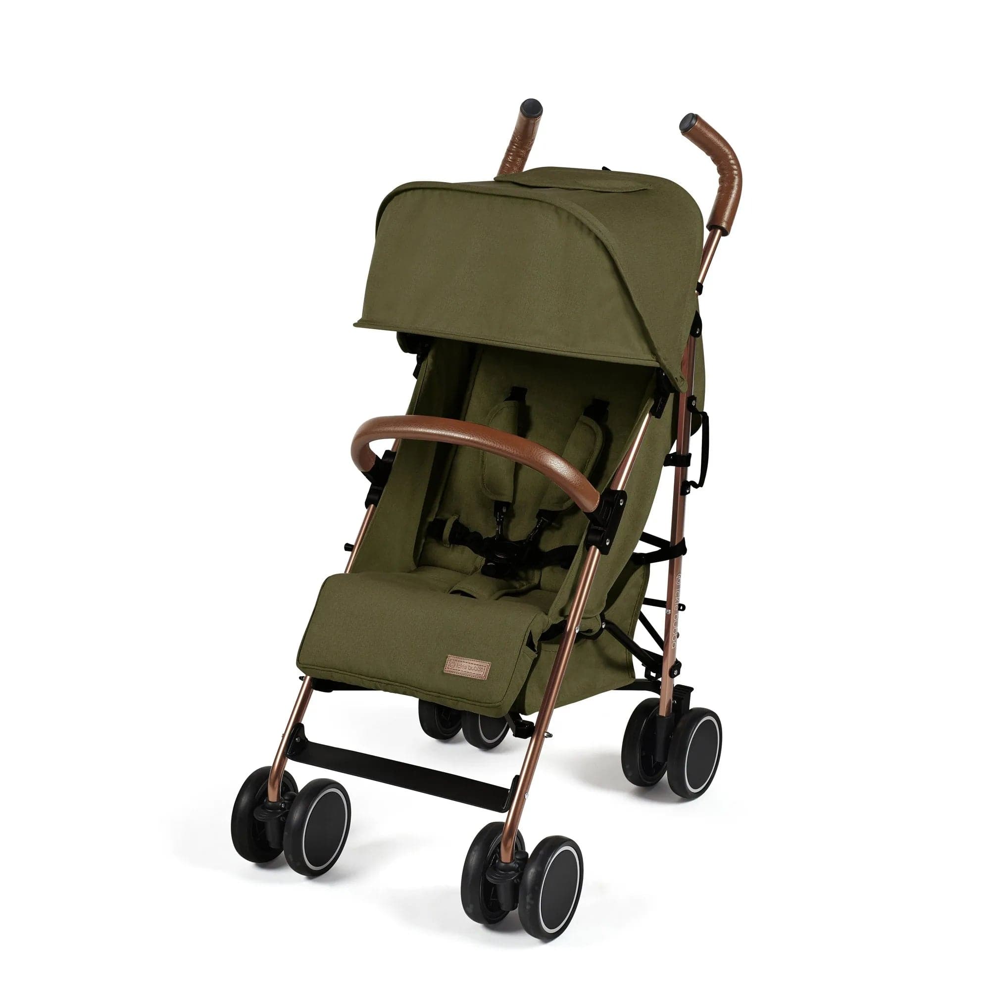 Ickle bubba Discovery Prime Stroller - Khaki on Rose Gold -  | For Your Little One