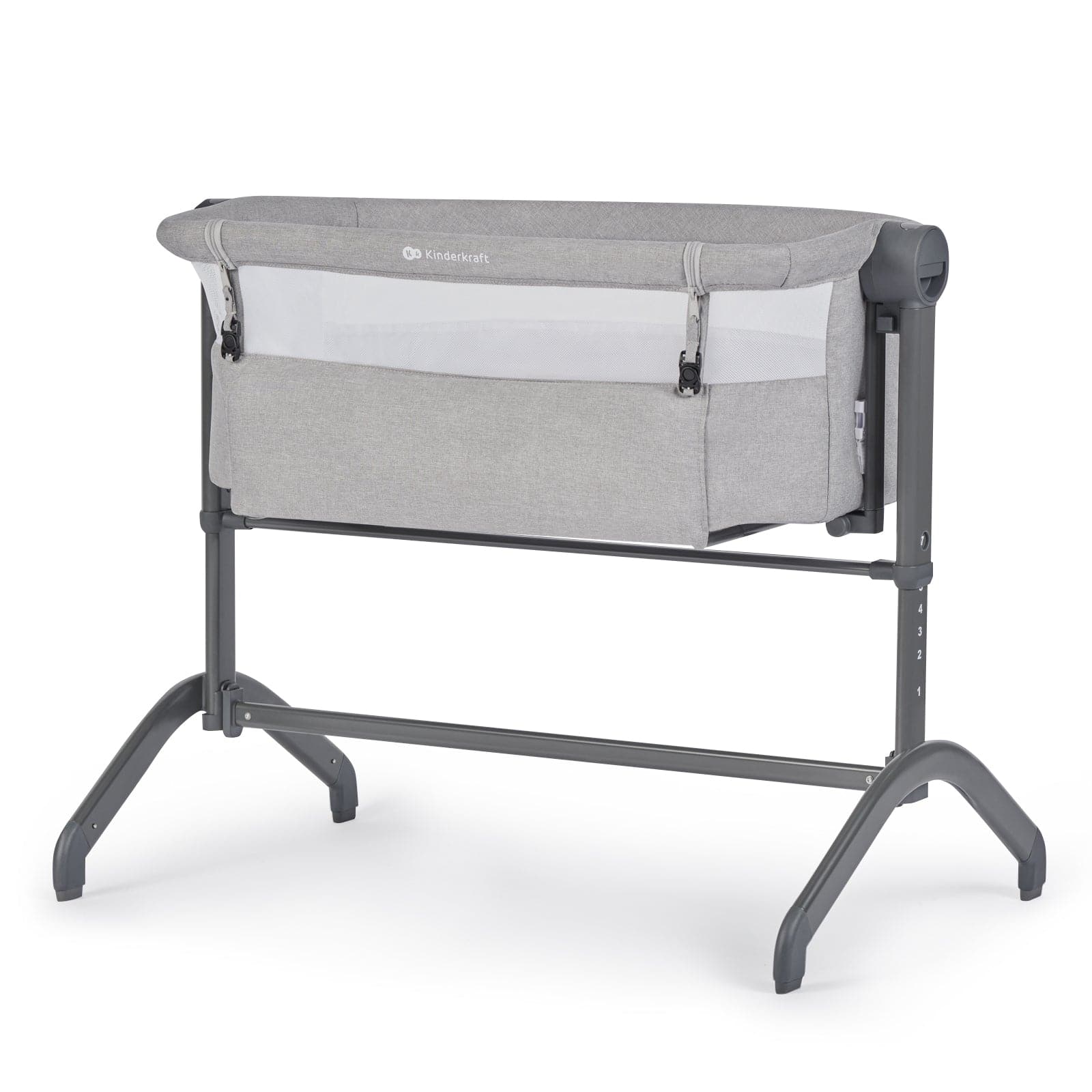 Kinderkraft Bea Bedside Crib - Grey -  | For Your Little One