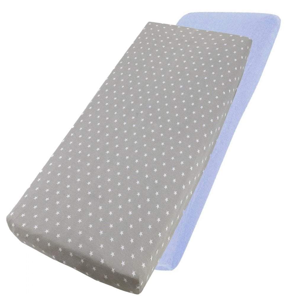 2x Jersey Fitted Sheet Compatible with Babystyle Oyster Snuggle Bed 55x90cm - For Your Little One