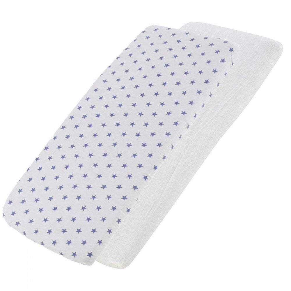 2x Jersey Fitted Sheet Compatible with Babystyle Oyster Snuggle Bed 55x90cm - For Your Little One