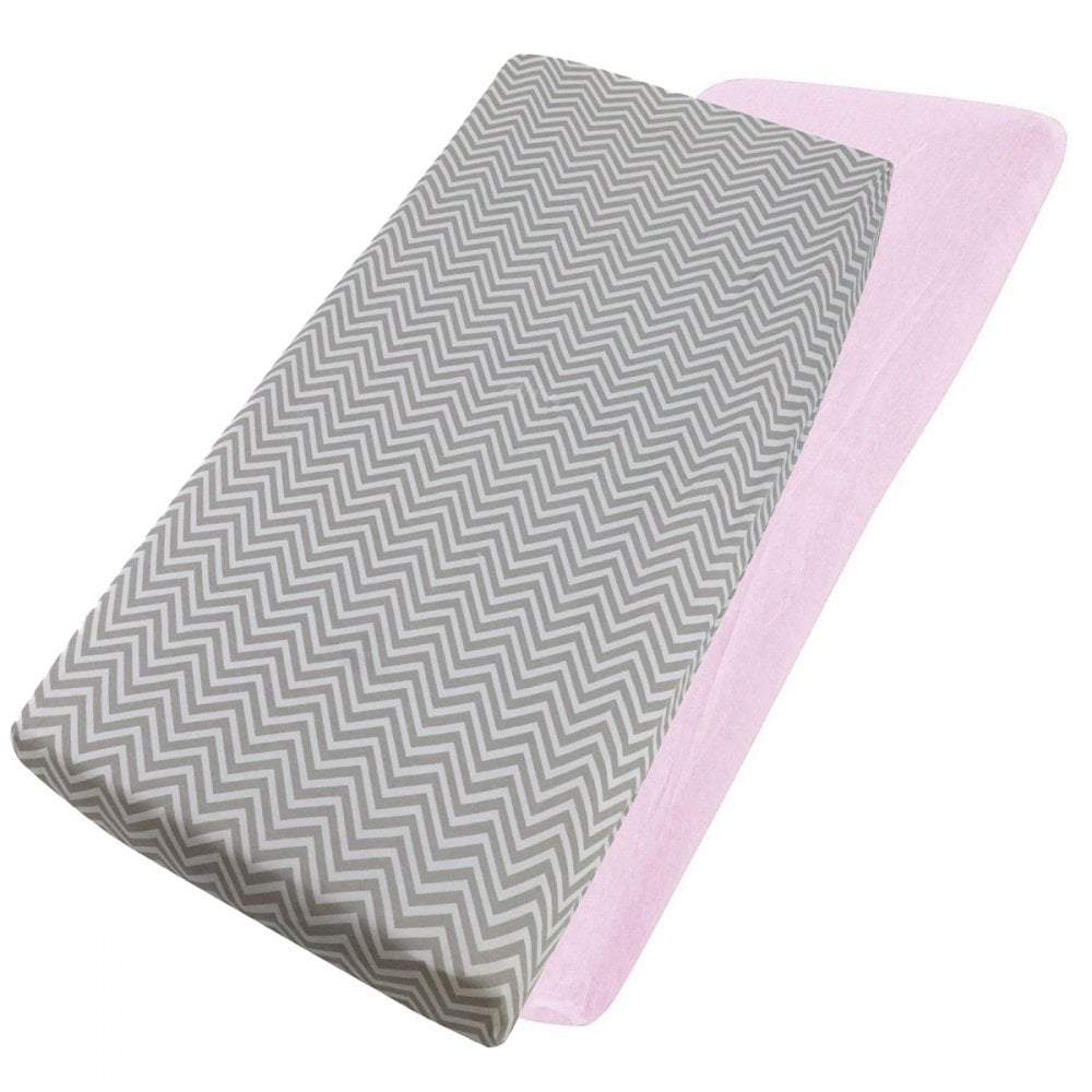 2x Jersey Fitted Sheet Compatible with Babystyle Oyster Snuggle Bed 55x90cm - For Your Little One