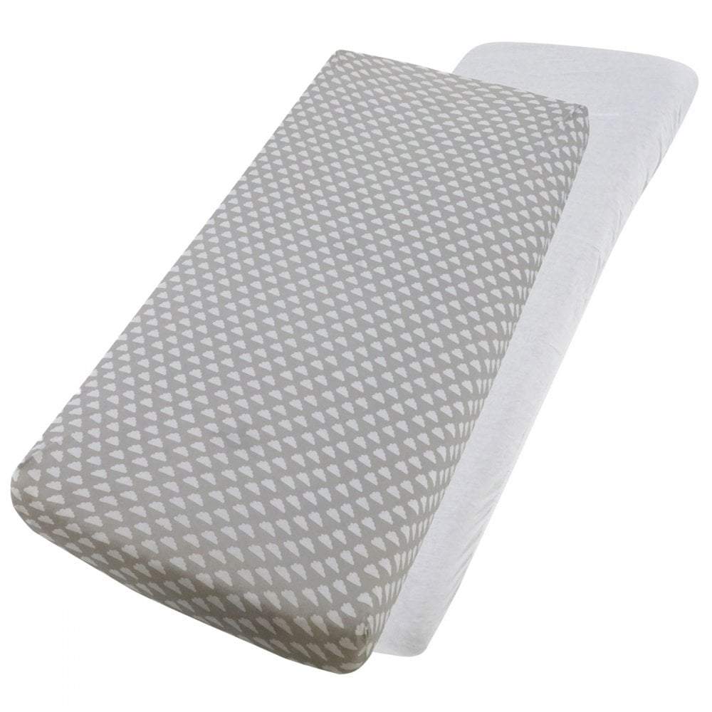 2x Jersey Fitted Sheet Compatible with Babystyle Oyster Snuggle Bed 55x90cm - For Your Little One