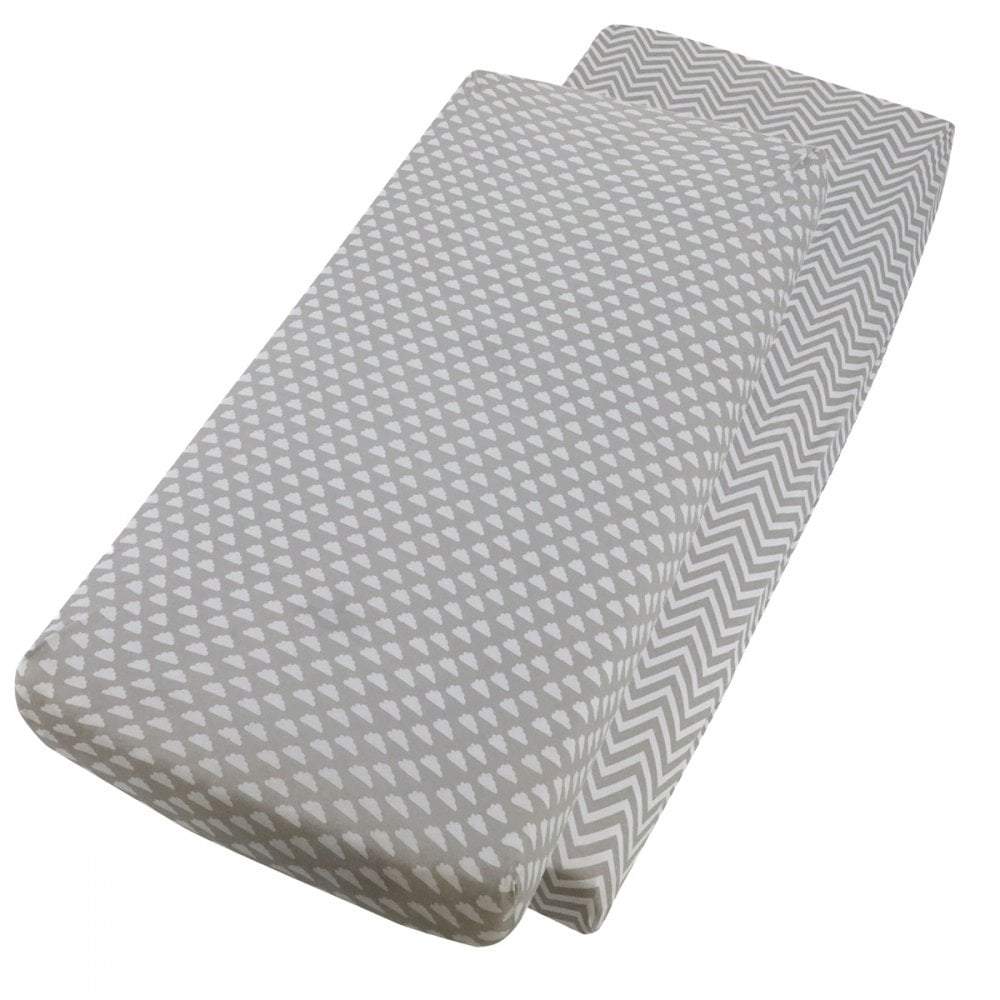 2x Jersey Fitted Sheet Compatible with Babystyle Oyster Snuggle Bed 55x90cm - For Your Little One