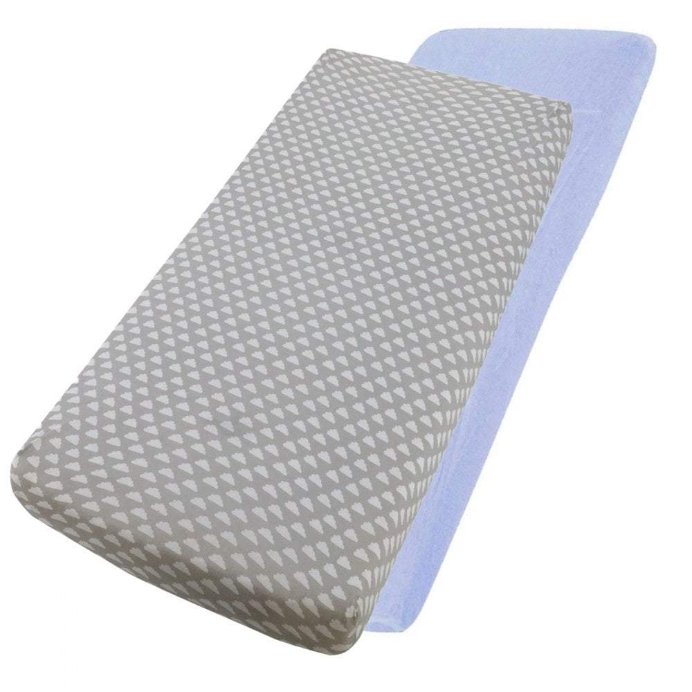 2x Jersey Fitted Sheet Compatible with Babystyle Oyster Snuggle Bed 55x90cm - For Your Little One