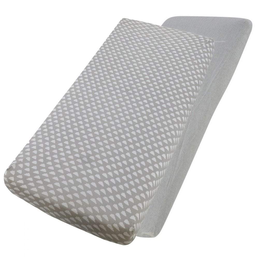 2x Jersey Fitted Sheet Compatible with Babystyle Oyster Snuggle Bed 55x90cm - For Your Little One