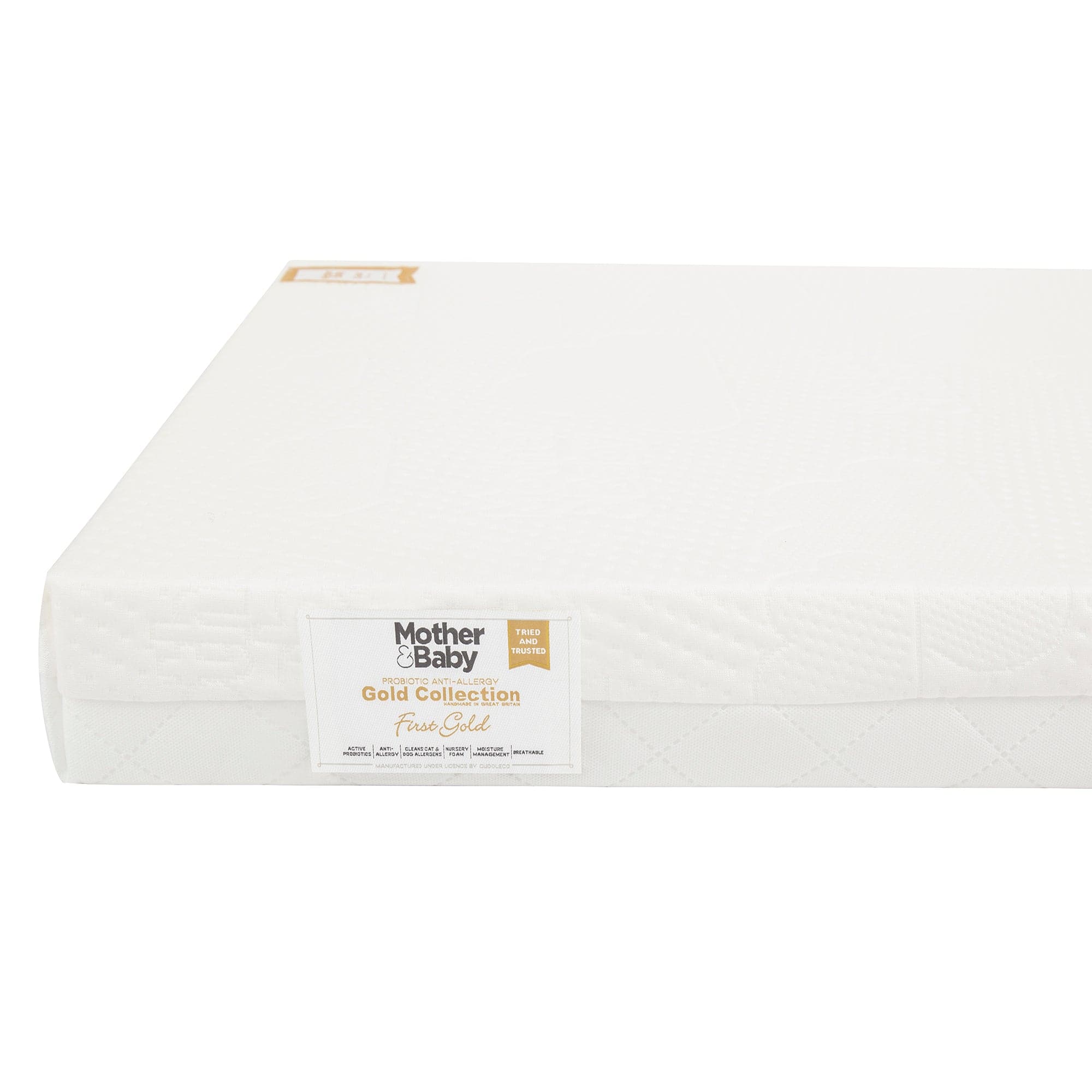 Mother & Baby First Gold Anti-Allergy Foam Cot Bed Mattress 140 x 70cm   