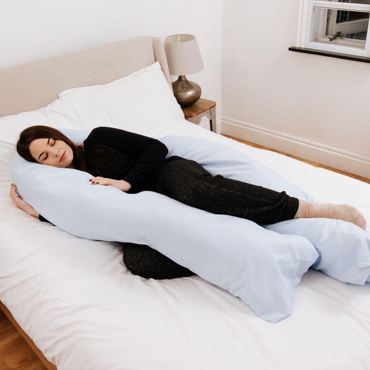 9 Foot Maternity Pillow And Case Light Blue - For Your Little One