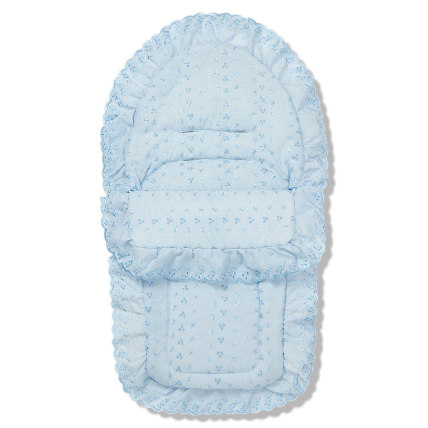 Broderie Anglaise Car Seat Footmuff / Cosy Toes Compatible with Joolz Blue Fits All Models 