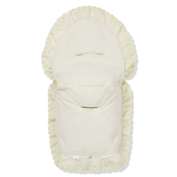 Broderie Anglaise Car Seat Footmuff / Cosy Toes Compatible with Doona   