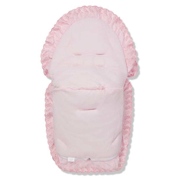Broderie Anglaise Car Seat Footmuff / Cosy Toes Compatible with Doona   