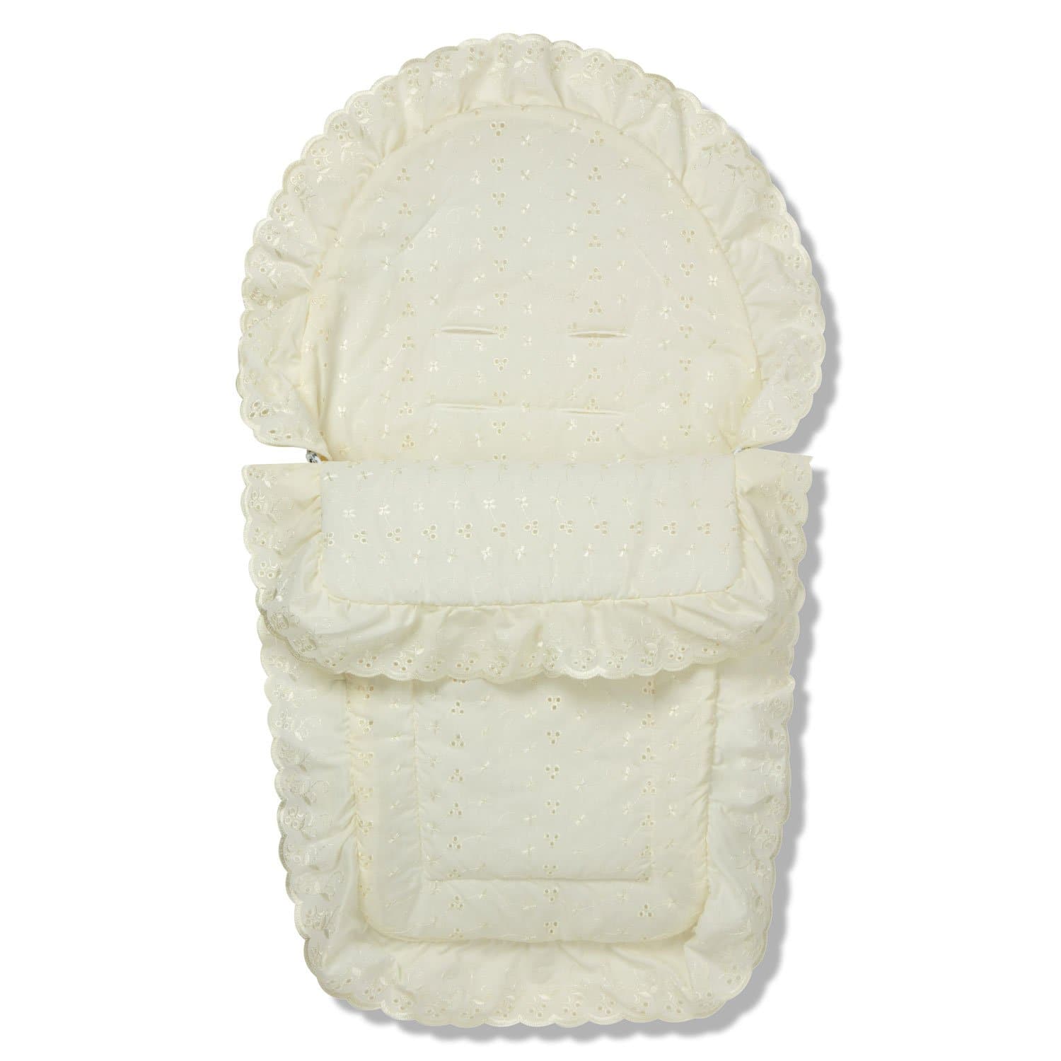 Broderie Anglaise Car Seat Footmuff / Cosy Toes Compatible with Koochi - For Your Little One