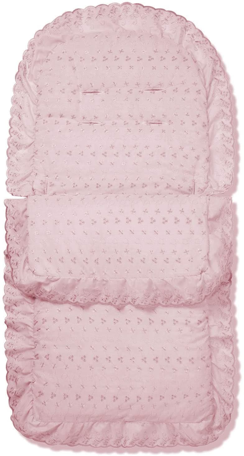 Broderie Anglaise Footmuff / Cosy Toes Compatible with Cosatto Pink Fits All Models 