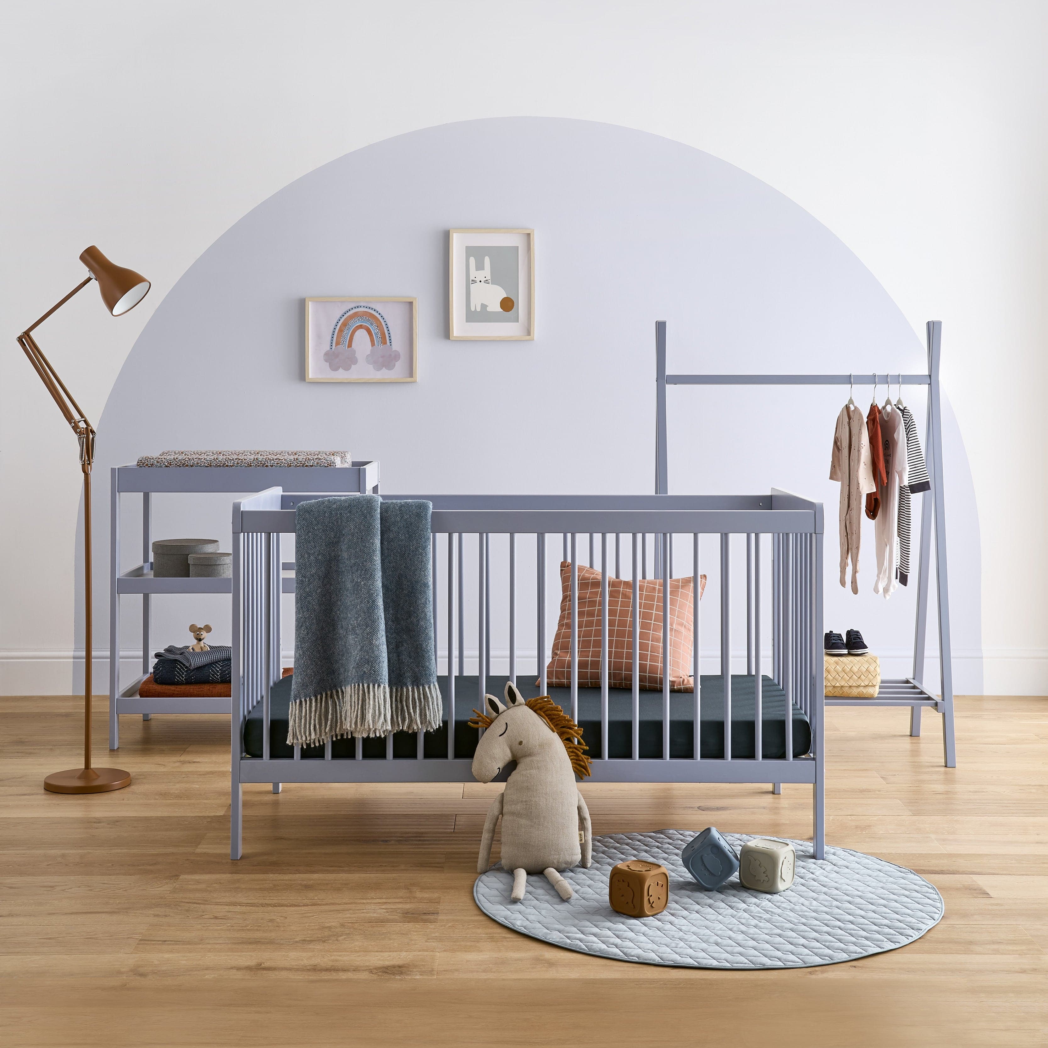 Cuddleco Nola 3 Piece Nursery Furniture Set - Flint Blue -  | For Your Little One