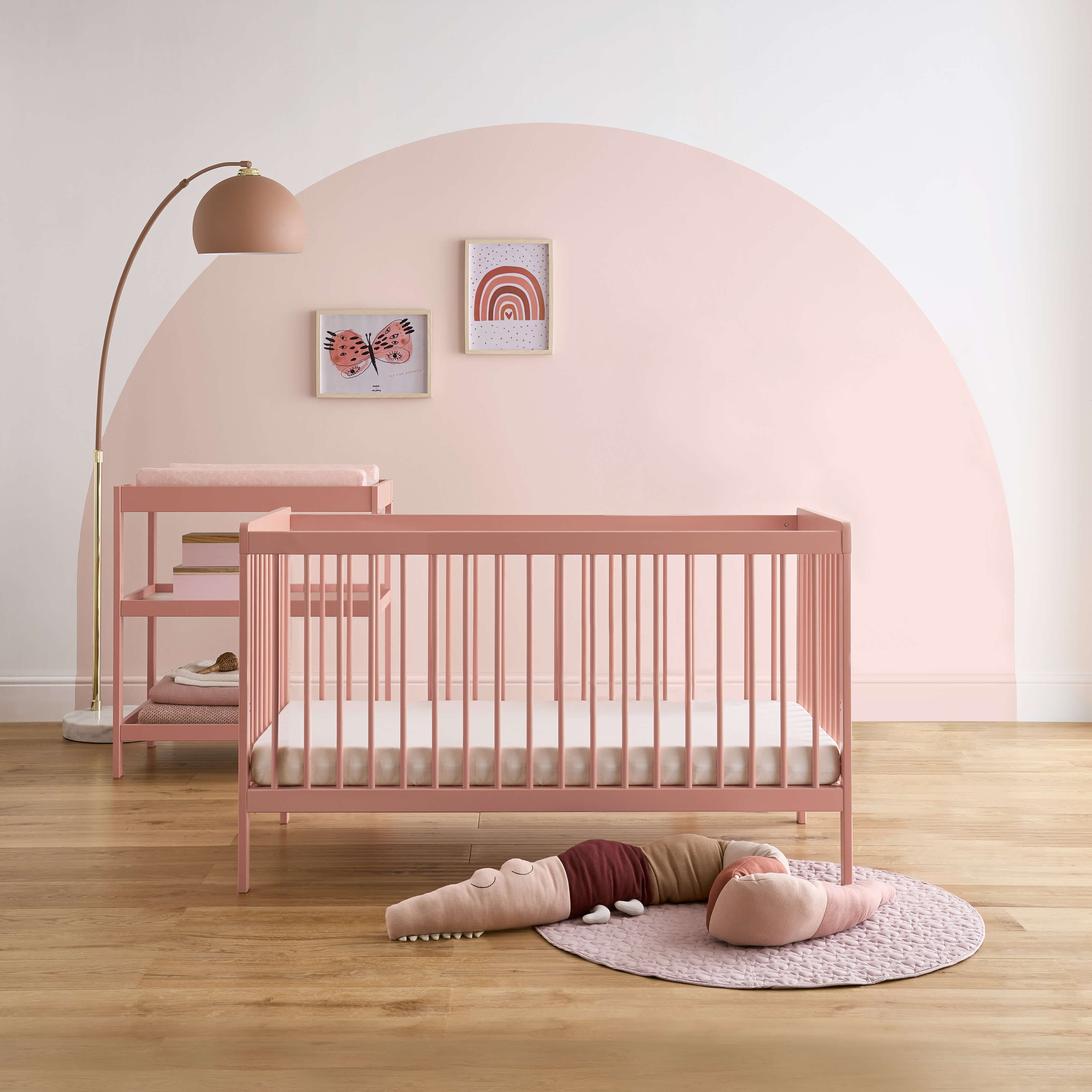 Cuddleco Nola 2 Piece Nursery Furniture Set - Blush Pink - For Your Little One