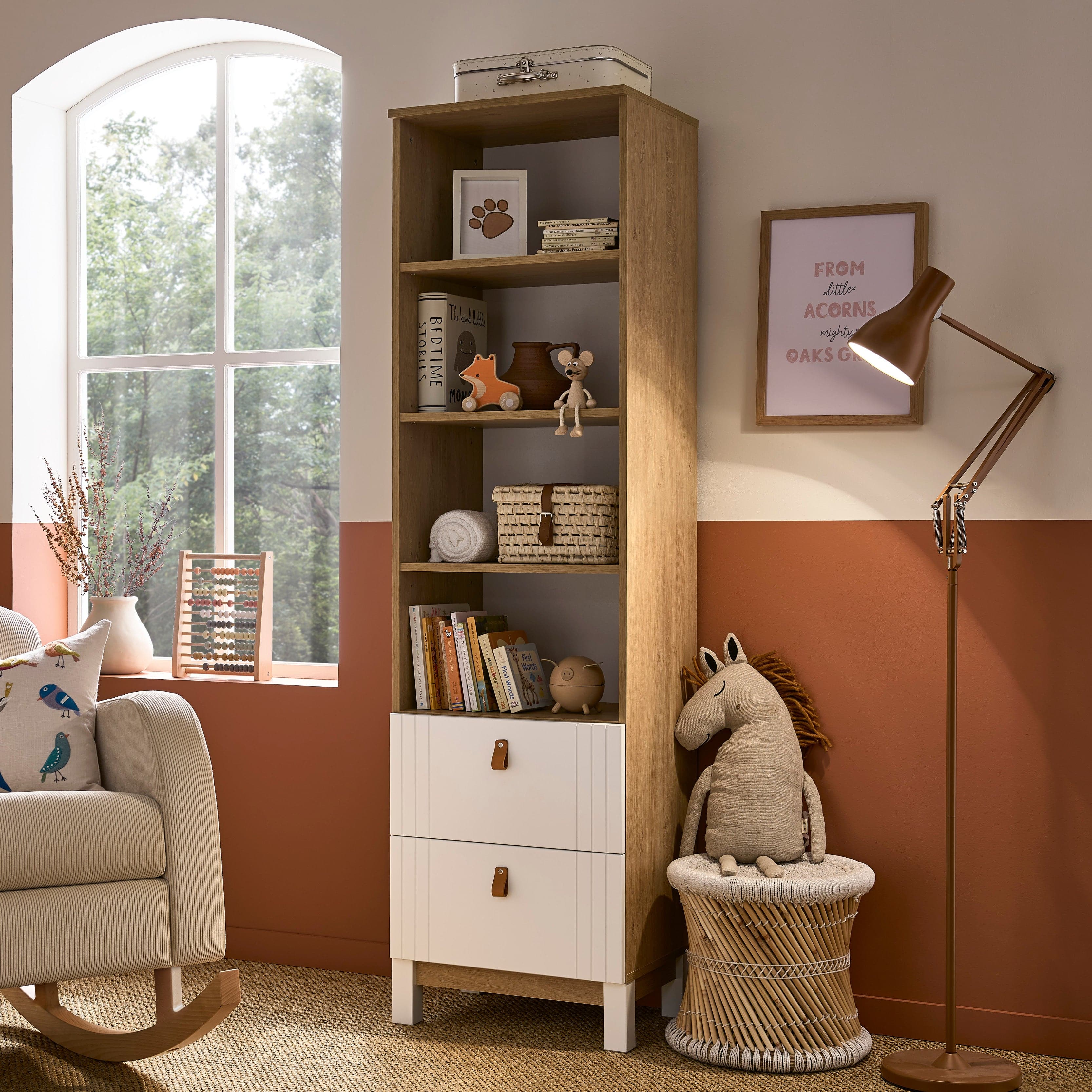 Cuddleco Rafi 5 Piece Nursery Furniture Set - Oak & White -  | For Your Little One
