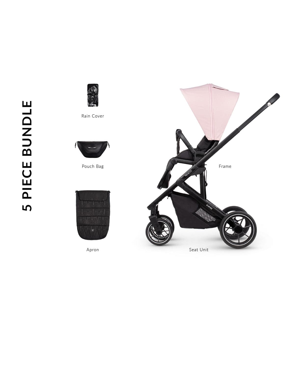 Venicci Empire Pushchair + Accessory Pack - Silk Pink - For Your Little One