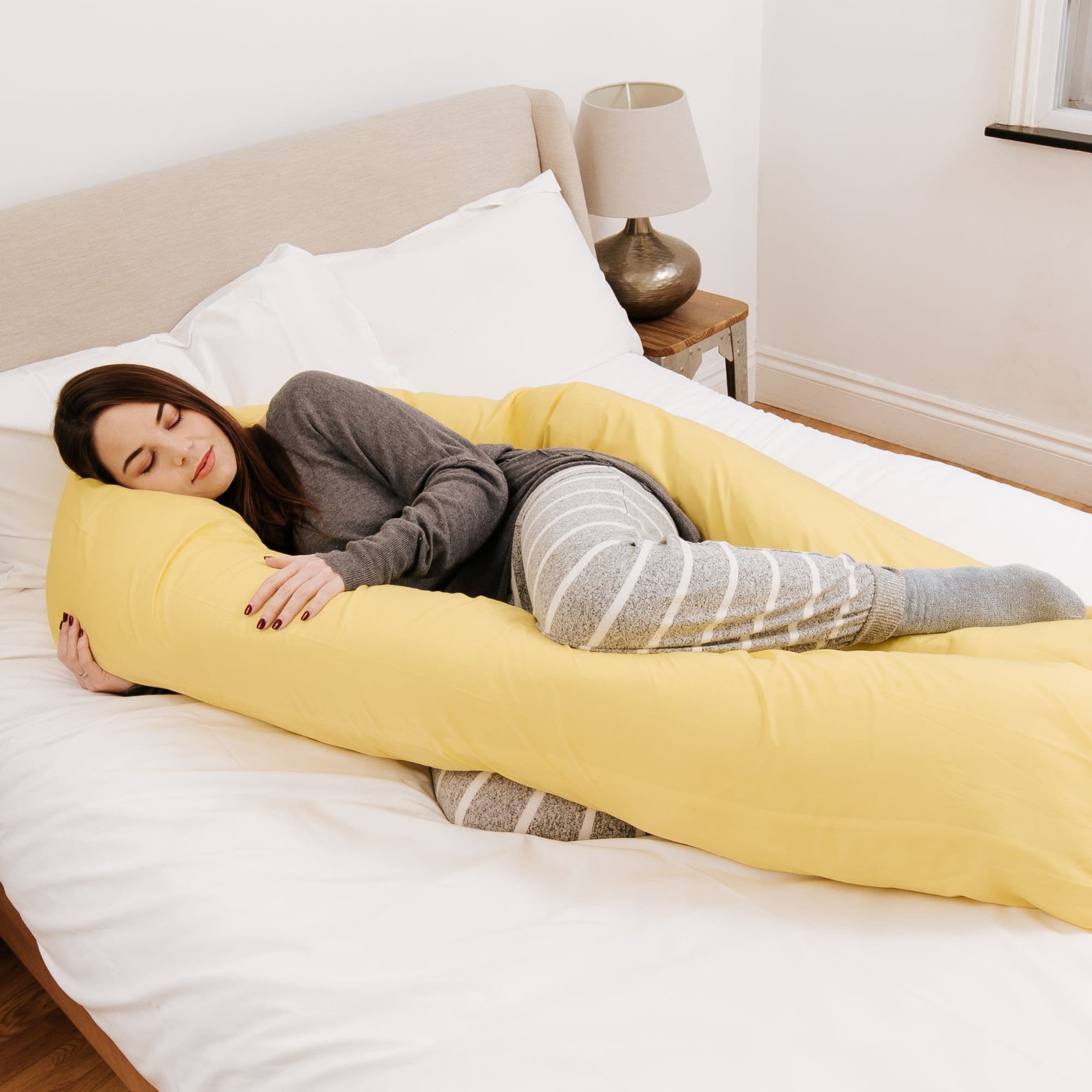 9 Ft Maternity Pillow And Case - Lemon - For Your Little One