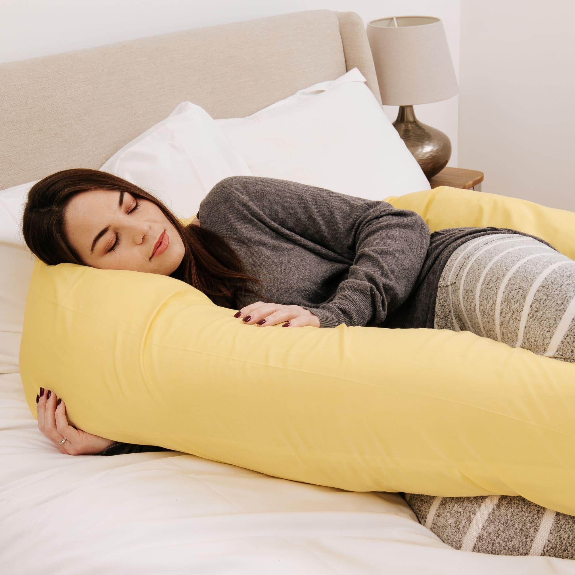 9 Ft Maternity Pillow And Case - Lemon -  | For Your Little One