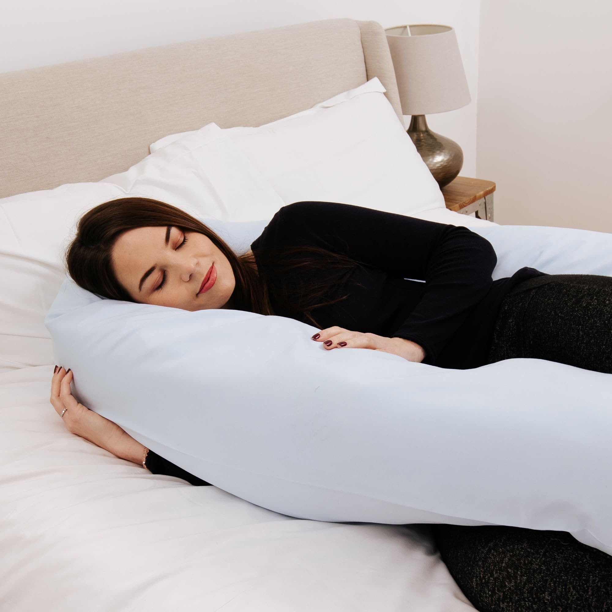 9 Ft Maternity Pillow And Case - Light Blue -  | For Your Little One