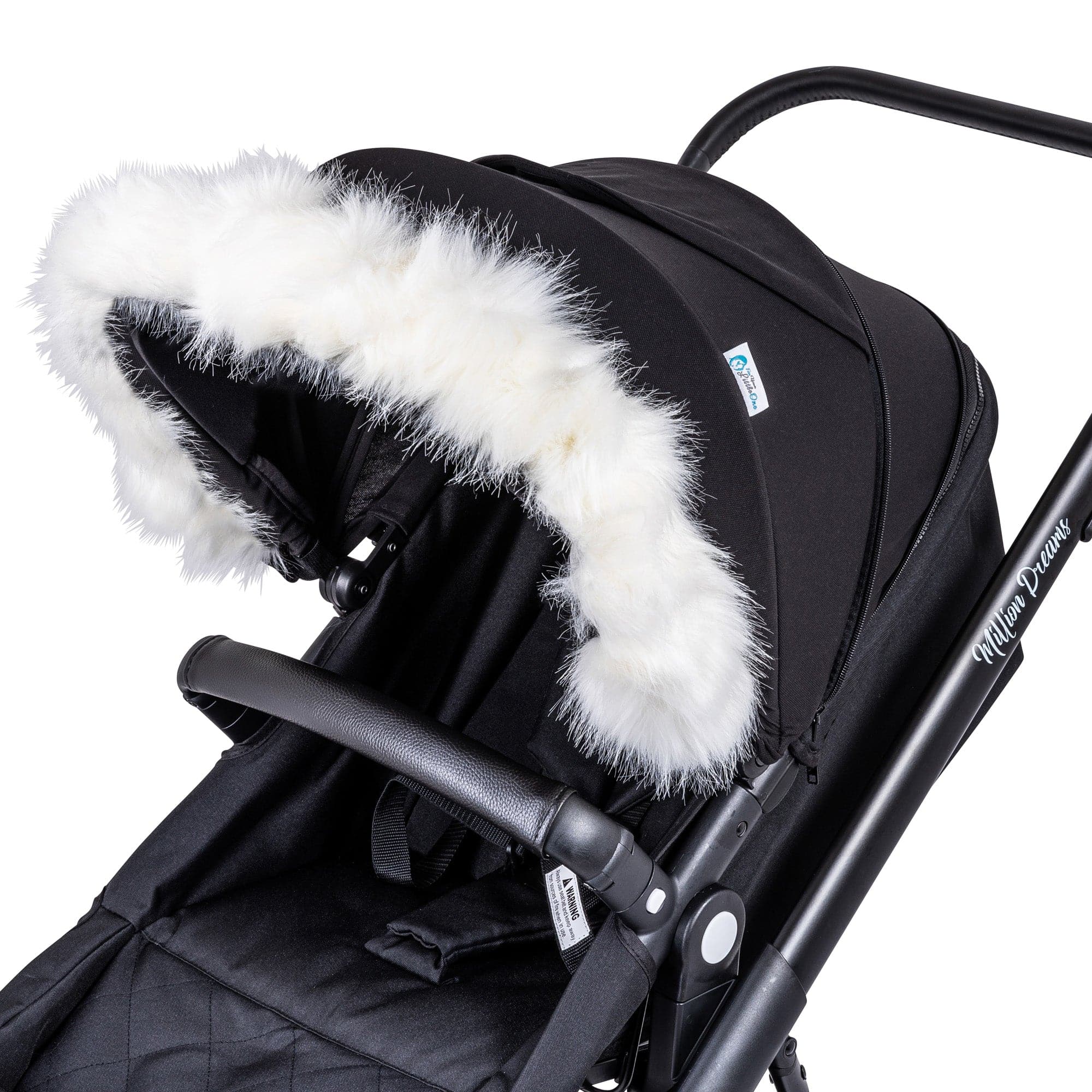 Pram Fur Hood Trim Attachment For Pushchair Compatible with Kids Kargo -  | For Your Little One