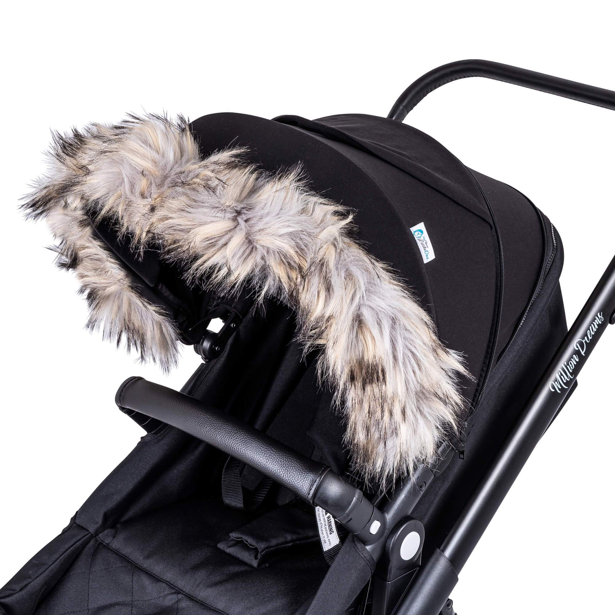 Pram Fur Hood Trim Attachment for Pushchair Compatible with Brio - For Your Little One
