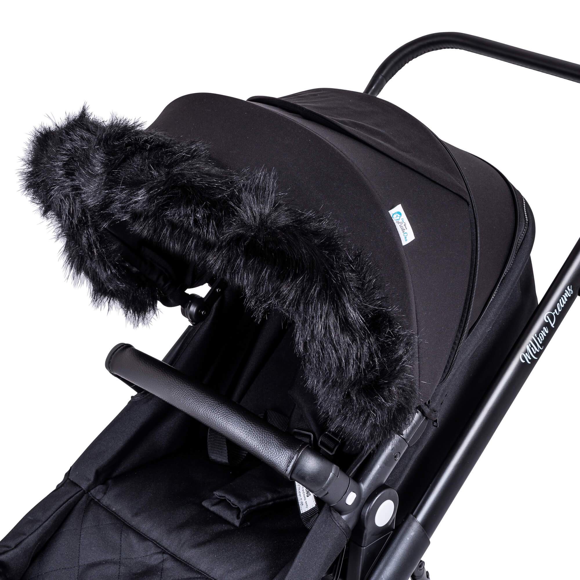 Pram Fur Hood Trim Attachment for Pushchair -  | For Your Little One
