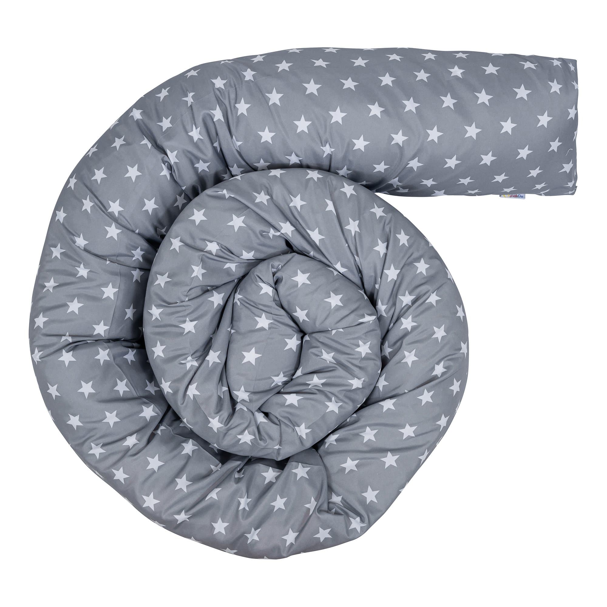 9 Ft Maternity Pillow And Case - Grey With White Stars - For Your Little One