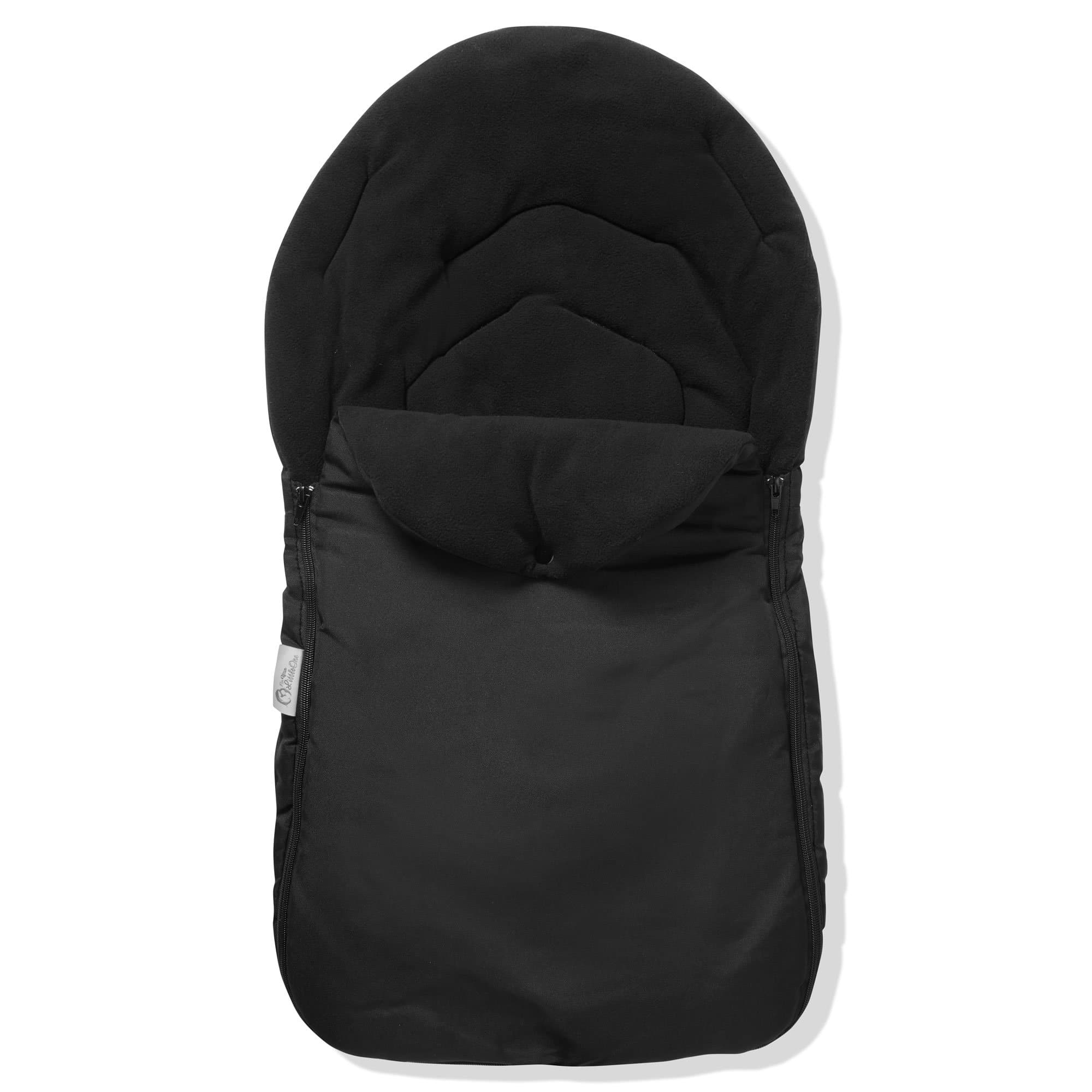 Universal Car Seat Footmuff / Cosy Toes - Fits All 3 And 5 Point Harnesses - Black | For Your Little One
