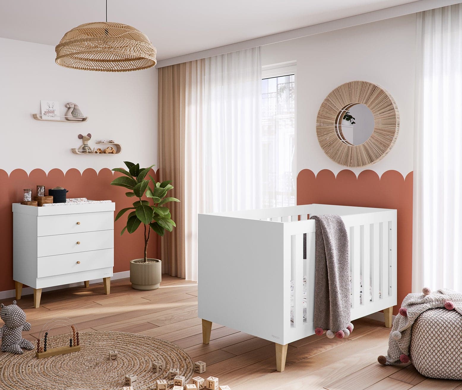 Venicci Saluzzo 2 Piece Furniture Range - Premium White -  | For Your Little One
