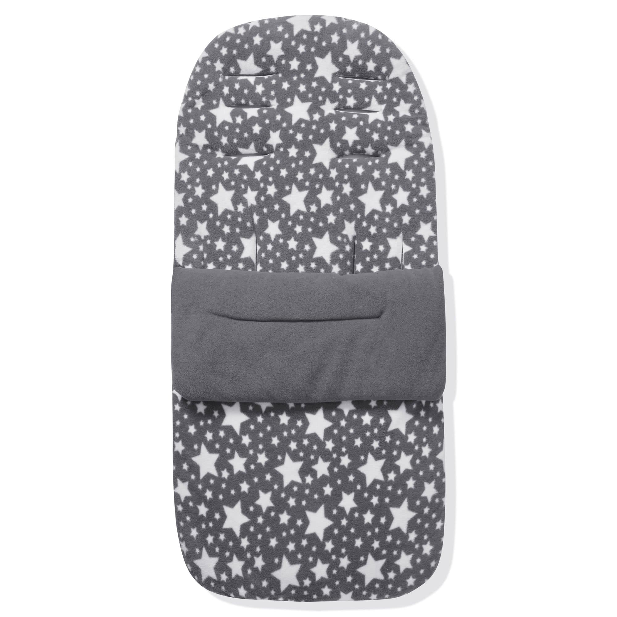 Universal Fleece Pushchair Footmuff / Cosy Toes - Fits All Pushchairs / Prams And Buggies Grey Star Fits All Models 