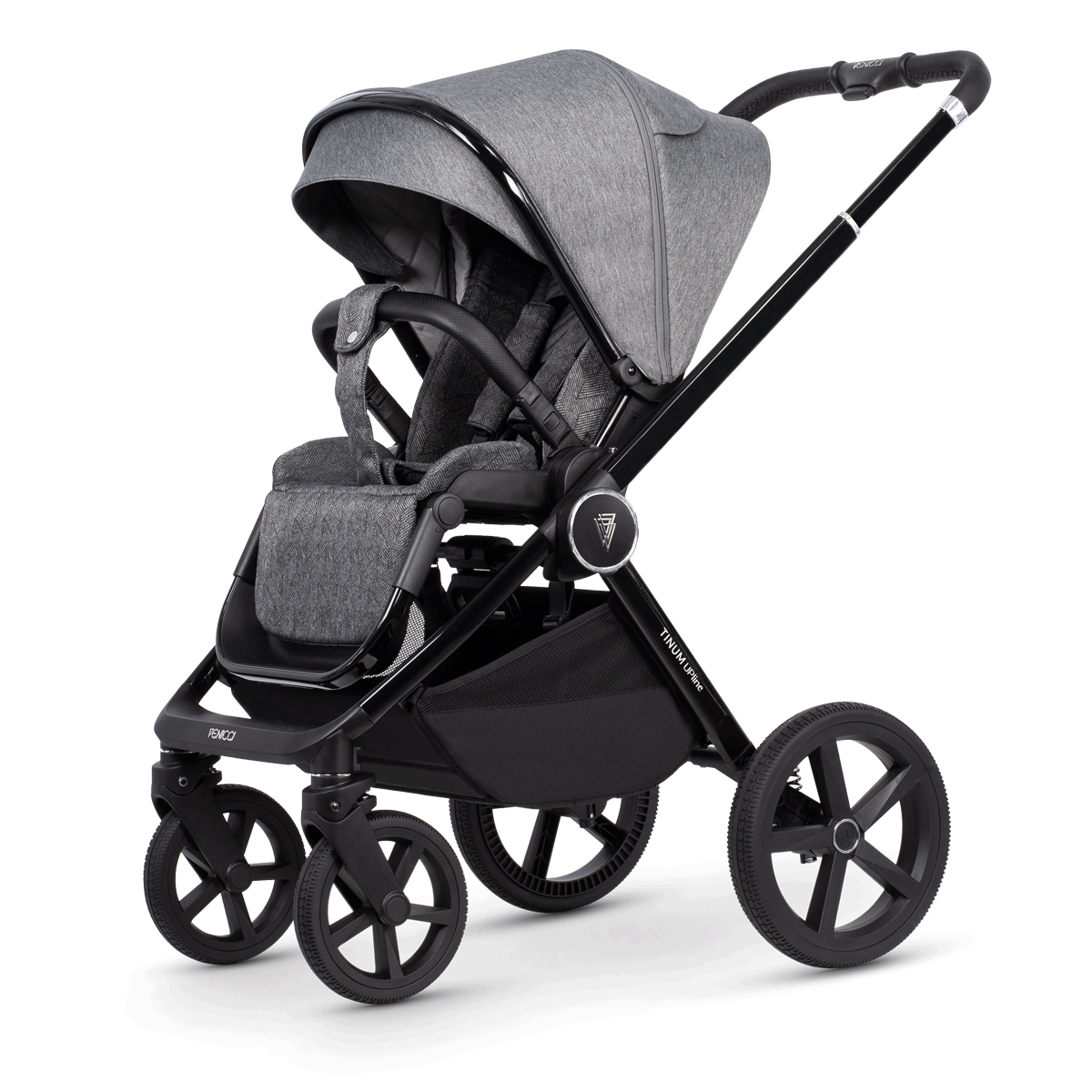 Venicci Tinum Upline 3 in 1 Travel System Bundle + IQ Base - Slate Grey -  | For Your Little One