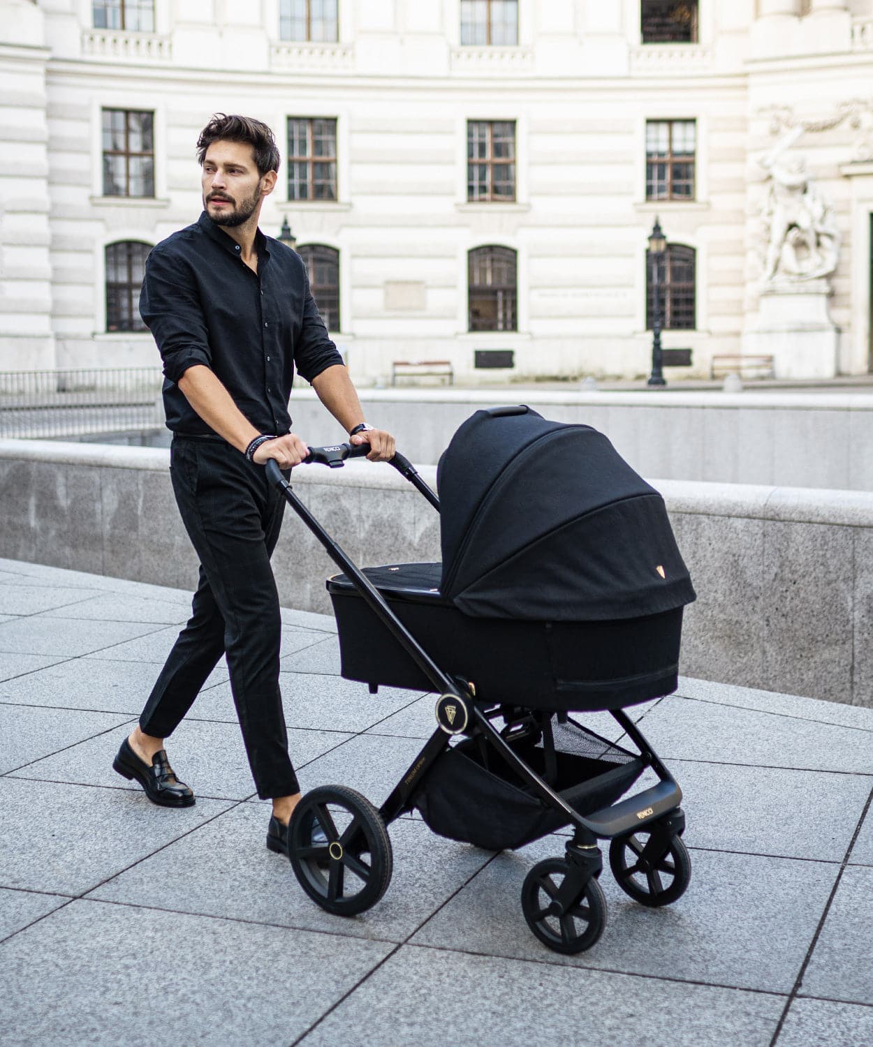 Venicci Tinum Upline 3 In 1 Travel System - All Black -  | For Your Little One