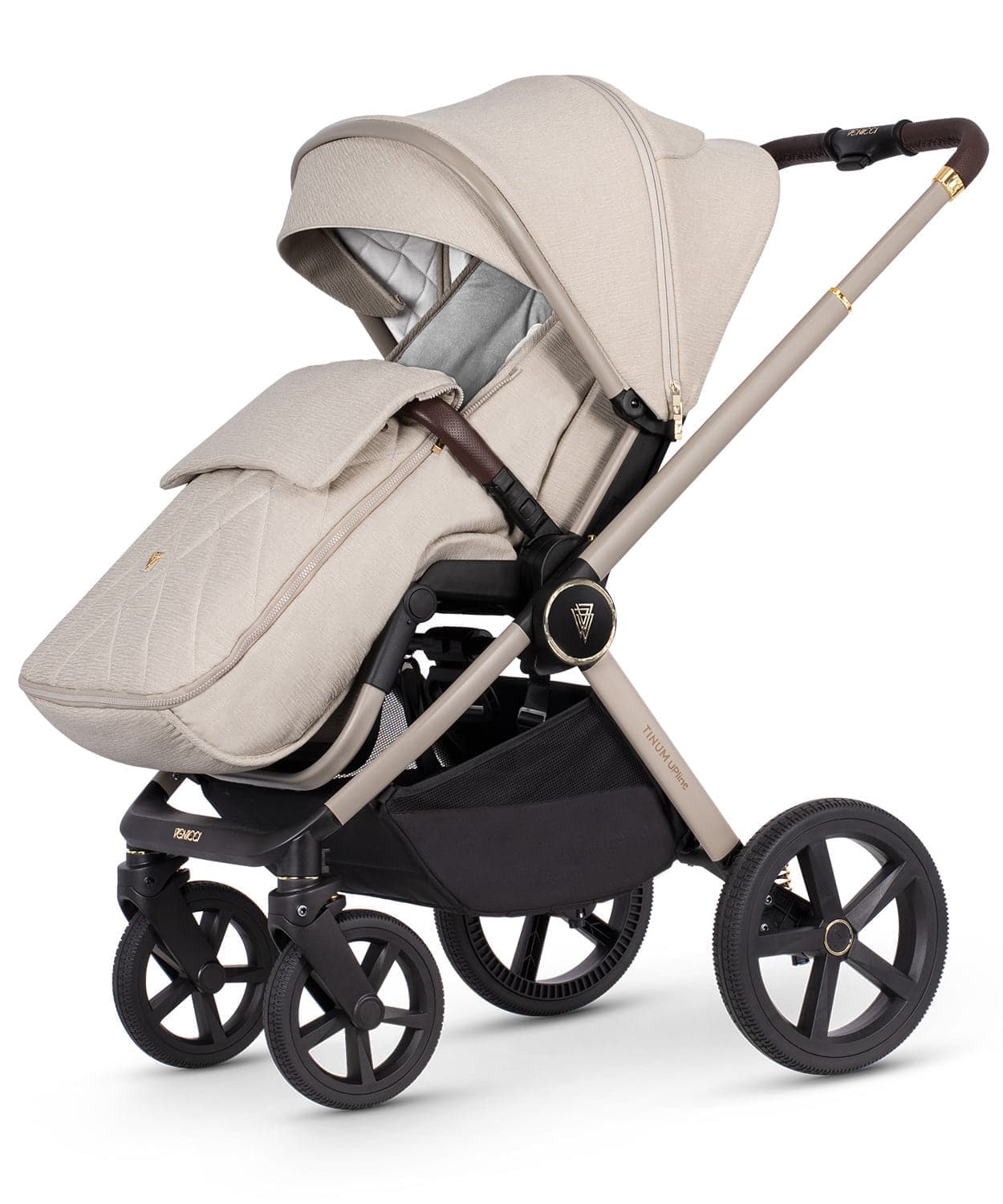 Venicci Tinum Upline 3 in 1 Travel System Bundle + Base - Stone Beige - For Your Little One