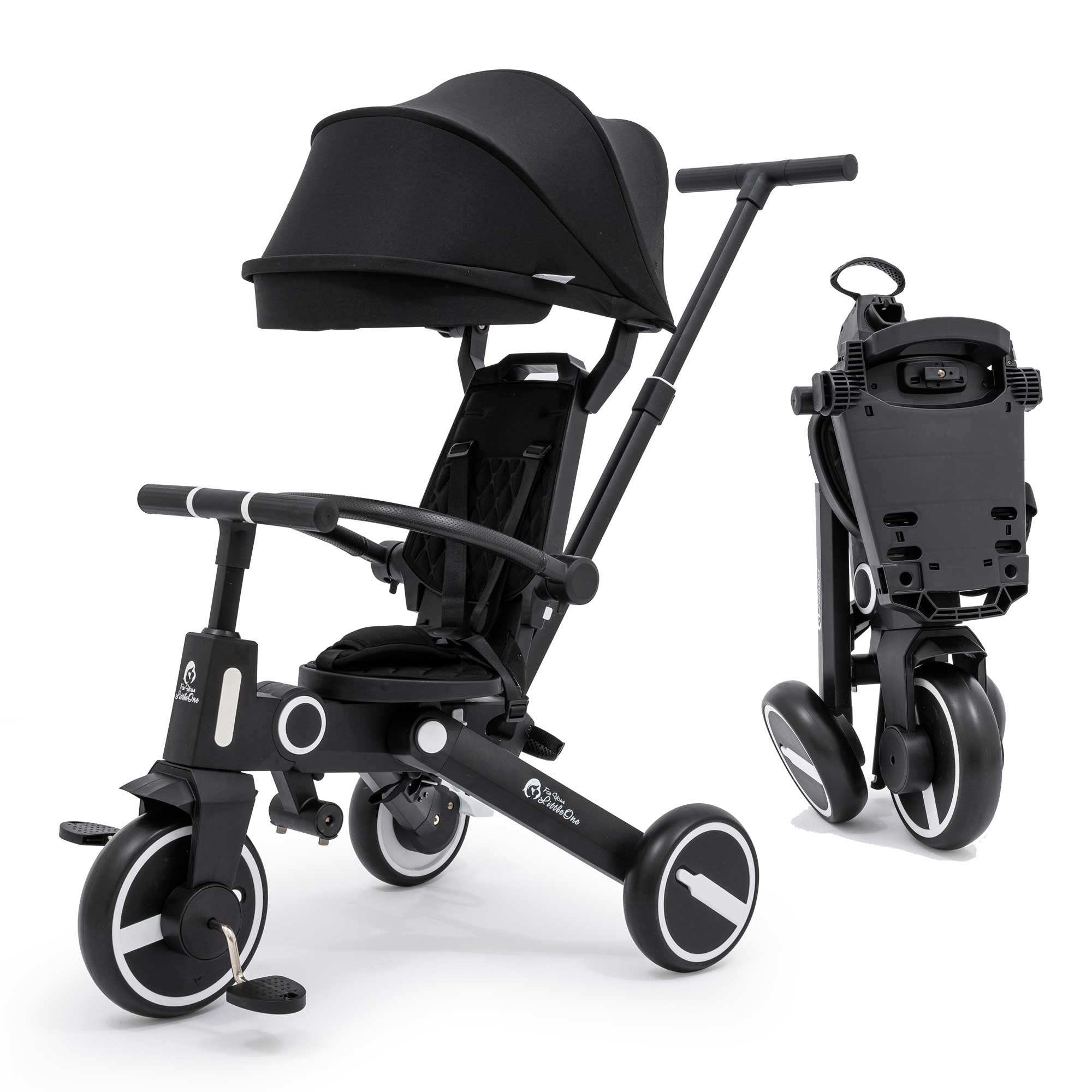 Foryourlittleone Xplor Foldable Trike - Jet Black - For Your Little One