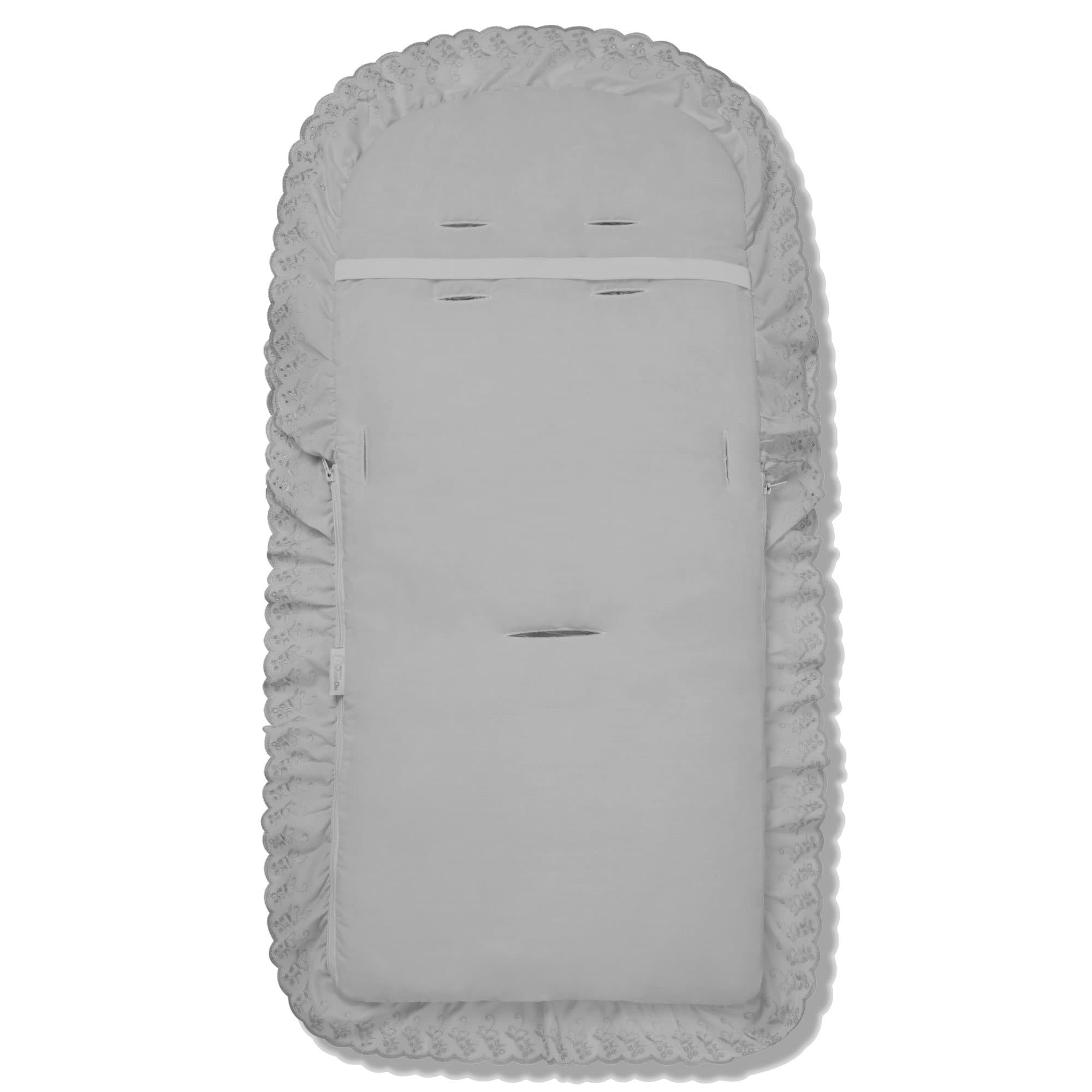 Universal Broderie Anglaise Pushchair Footmuff / Cosy Toes - Fits All Pushchairs / Prams And Buggies -  | For Your Little One