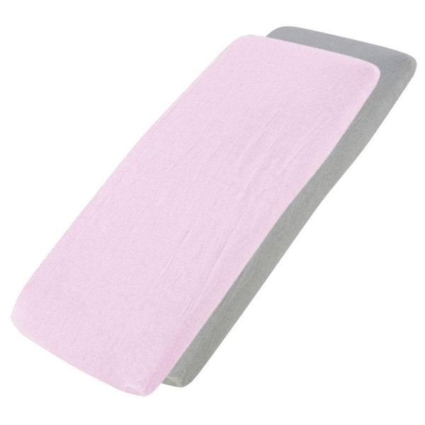 hauck face to me bedside crib grey Hauck Face to Me Bedside Crib Fitted Sheets 55x90cm | Pack of 2 | Jersey Cotton